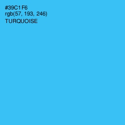 #39C1F6 - Turquoise Color Image