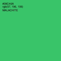 #39C46A - Malachite Color Image