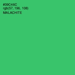 #39C46C - Malachite Color Image