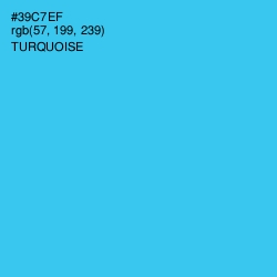 #39C7EF - Turquoise Color Image