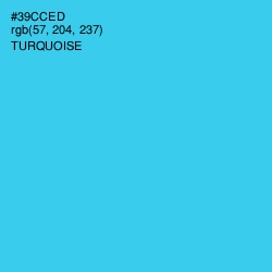 #39CCED - Turquoise Color Image