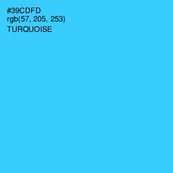 #39CDFD - Turquoise Color Image