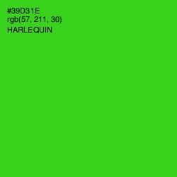 #39D31E - Harlequin Color Image