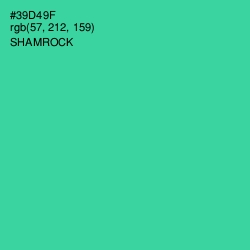 #39D49F - Shamrock Color Image