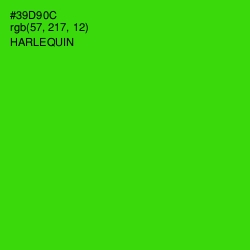 #39D90C - Harlequin Color Image