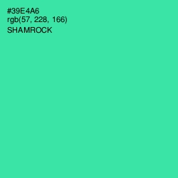 #39E4A6 - Shamrock Color Image