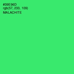 #39E96D - Malachite Color Image