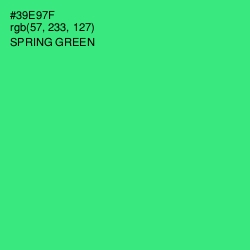 #39E97F - Spring Green Color Image