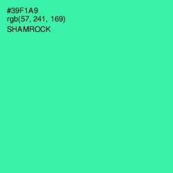 #39F1A9 - Shamrock Color Image