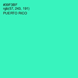 #39F3BF - Puerto Rico Color Image