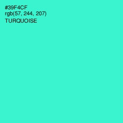 #39F4CF - Turquoise Color Image