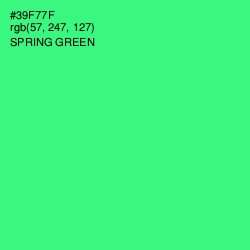 #39F77F - Spring Green Color Image