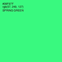 #39F97F - Spring Green Color Image