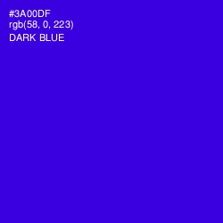 #3A00DF - Dark Blue Color Image
