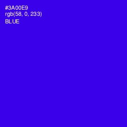 #3A00E9 - Blue Color Image