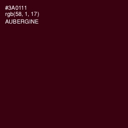 #3A0111 - Aubergine Color Image