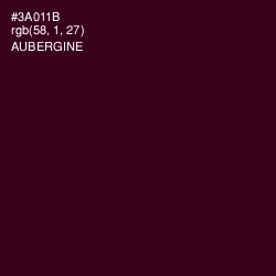 #3A011B - Aubergine Color Image