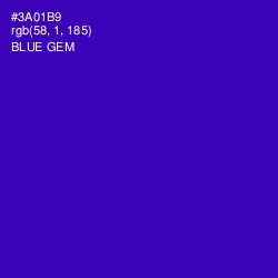 #3A01B9 - Blue Gem Color Image