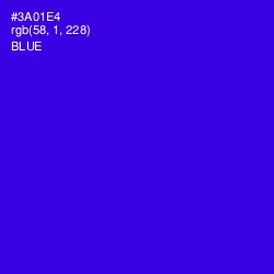 #3A01E4 - Blue Color Image