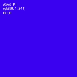 #3A01F1 - Blue Color Image