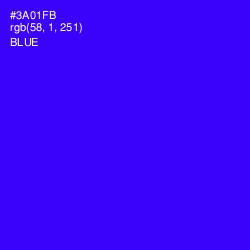 #3A01FB - Blue Color Image