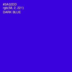 #3A02DD - Dark Blue Color Image