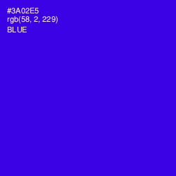 #3A02E5 - Blue Color Image