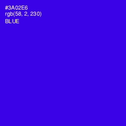 #3A02E6 - Blue Color Image