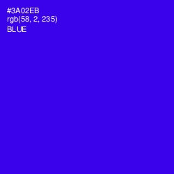 #3A02EB - Blue Color Image