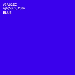 #3A02EC - Blue Color Image