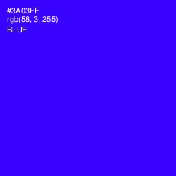 #3A03FF - Blue Color Image