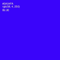 #3A04FA - Blue Color Image