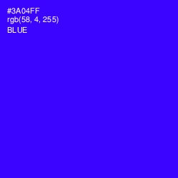 #3A04FF - Blue Color Image