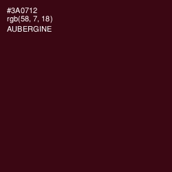 #3A0712 - Aubergine Color Image