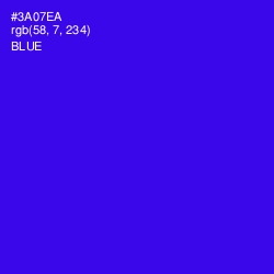 #3A07EA - Blue Color Image