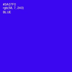 #3A07F0 - Blue Color Image