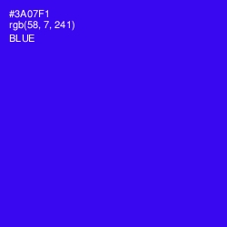 #3A07F1 - Blue Color Image
