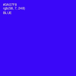 #3A07F8 - Blue Color Image