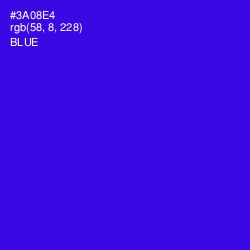 #3A08E4 - Blue Color Image