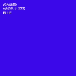 #3A08E9 - Blue Color Image