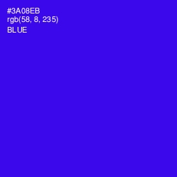 #3A08EB - Blue Color Image