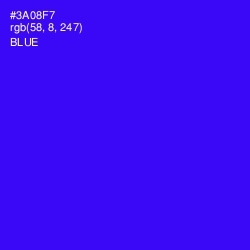 #3A08F7 - Blue Color Image