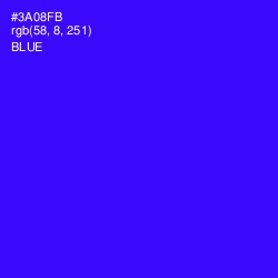 #3A08FB - Blue Color Image