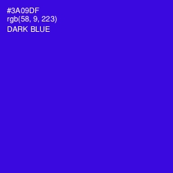 #3A09DF - Dark Blue Color Image