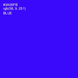 #3A09FB - Blue Color Image
