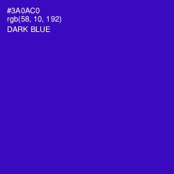 #3A0AC0 - Dark Blue Color Image