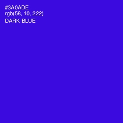 #3A0ADE - Dark Blue Color Image