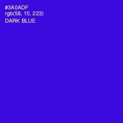 #3A0ADF - Dark Blue Color Image