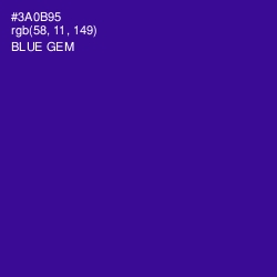 #3A0B95 - Blue Gem Color Image