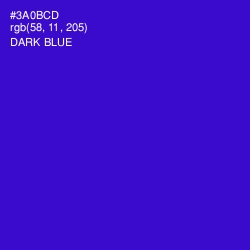 #3A0BCD - Dark Blue Color Image